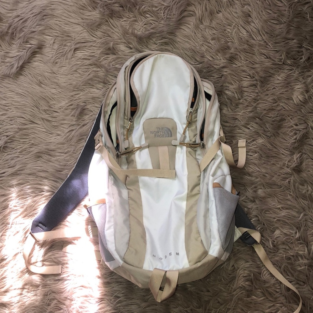 North Face Modem Cream & Beige Backpack